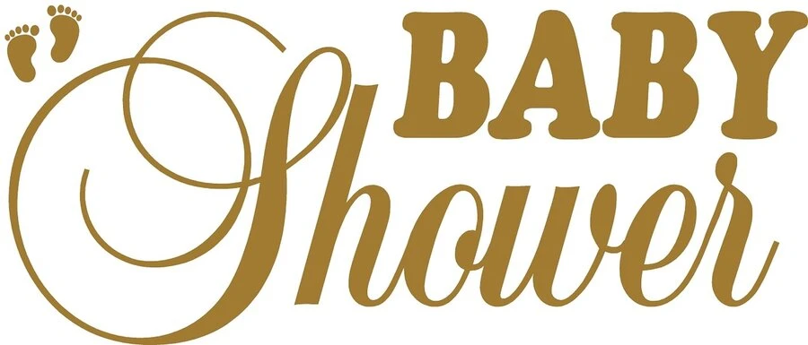 Tekststicker Babyshower Goud 25x60 Cm 1 Tekststicker Babyshower Goud 25x60 Cm