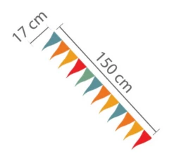 Muurstickers Feest Vlaggen (1 Vel) -Plakfolieweb Shop 1670286598