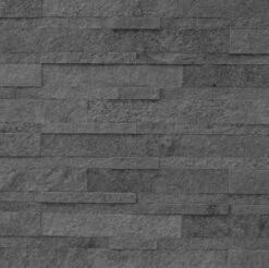 Steenstrip 3D Met Kleeflaag Natuursteen Antraciet