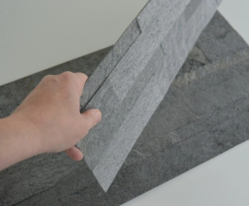 Steenstrip 3D Met Kleeflaag Natuursteen Antraciet 3 Steenstrip 3D Met Kleeflaag Natuursteen Antraciet - Afbeelding 3