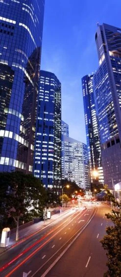 SALE: Muursticker Skyline Brisbane City 80x205cm (BxL)