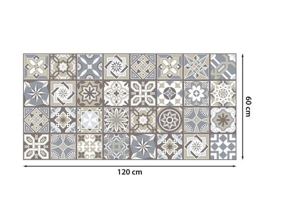 Vloersticker Spaanse Tegels Limestone (1 Vel) 3 Vloersticker Spaanse Tegels Limestone (1 Vel) - Afbeelding 3