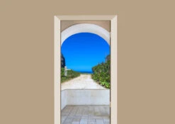 Deursticker Weg Naar Het Strand