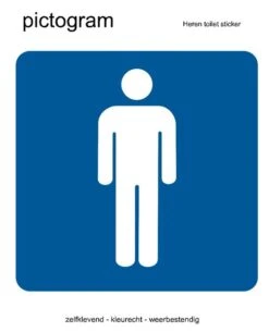 Pictogram Sticker Herentoilet (10x10cm)