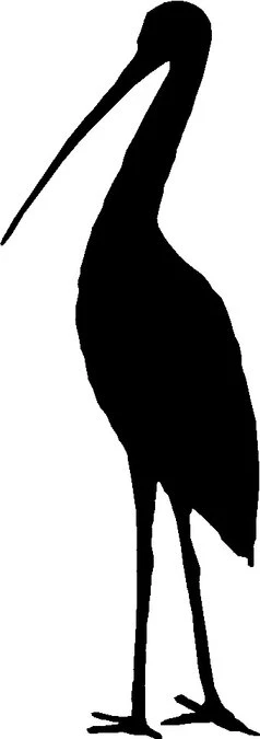 Raamsticker Ooievaar Div. Kleuren