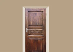 Deursticker Vintage Deur Hout