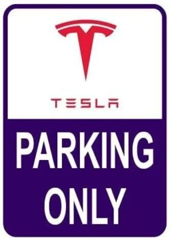 Sticker Parking Only Tesla