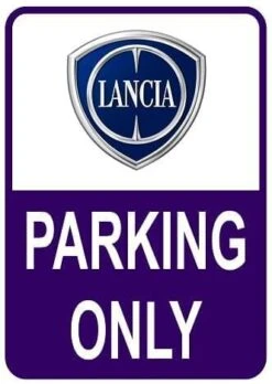 Sticker Parking Only Lancia