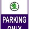 Sticker Parking Only Skoda