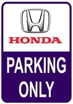 Sticker Parking Only Honda