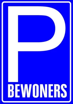 XL Sticker Parkeerplaats Bewoners