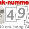 Huisnummer / Container Stickers Grijs 10CM