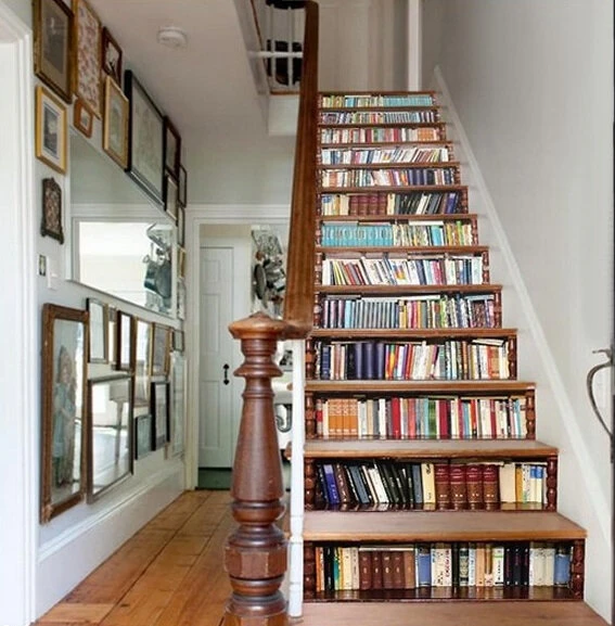 Trapstickers Boekenkast (13 Stroken) 1 Trapstickers Boekenkast (13 Stroken)