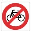 Pictogram Sticker Verboden Voor Fietsen (10x10cm)