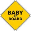 XL Autosticker Baby On Board (21x21cm)