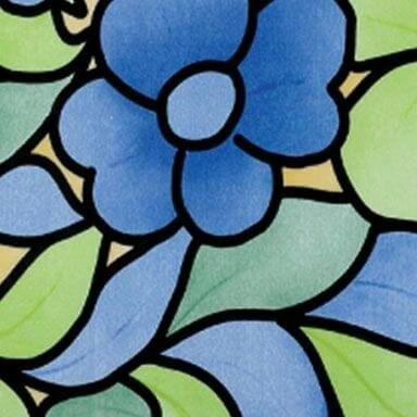 Raamfolie Bloemen Blauw (45cm) 1 Raamfolie Bloemen Blauw (45cm)