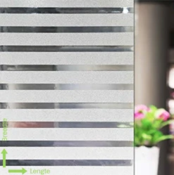 Statisch Raamfolie Office Strepen (geschikt Voor Dubbel, HR+ En HR++ Glas) (46cm)