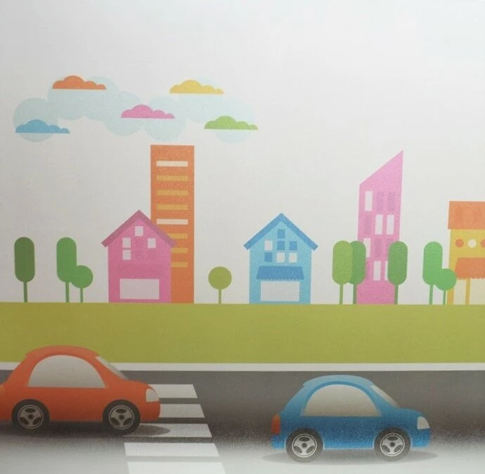 Statisch Raamfolie Autootjes (70cm) 1 Statisch Raamfolie Autootjes (70cm)