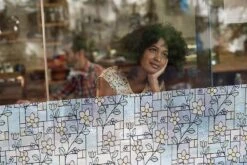 Statisch Raamfolie Glas In Lood Bloem (46cm) -Plakfolieweb Shop 1979170839