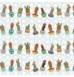 Statisch Raamfolie Cactus Groen/blauw (46cm)